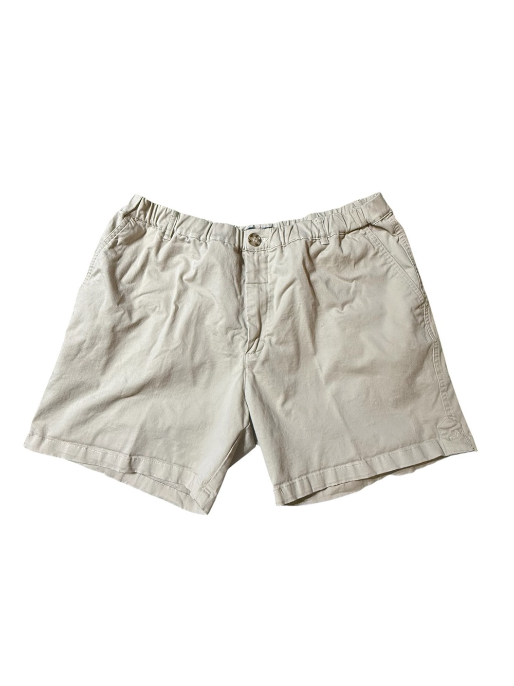Meripex Men XXL Khaki Stretch Chino Shorts Elastic Waist 5.5" Inseam Preppy Golf